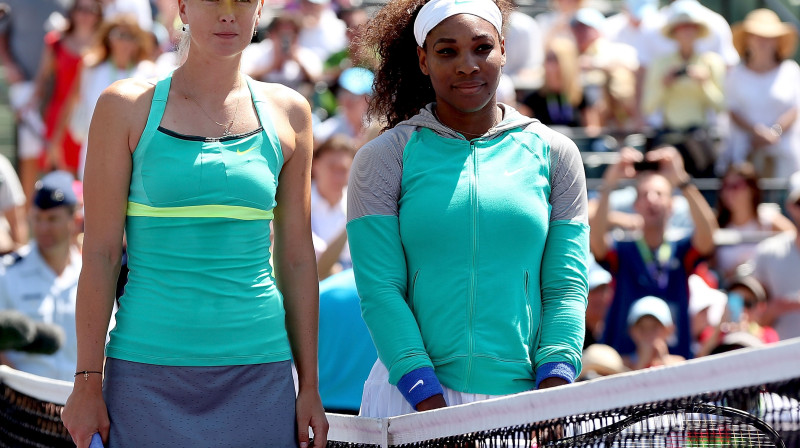 Marija Šarapova un Serēna Viljamsa
Foto: AFP/Scanpix