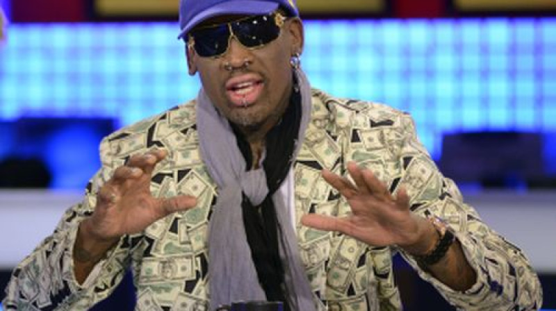 Deniss Rodmens nekautrējas un nesatraucas ne par savu izskatu, ne izteikumiem
Foto:AP/Scanpix