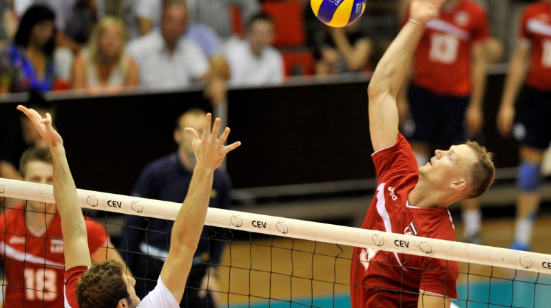 Viktors Koržeņevičs uzbrukumā
Foto: Romāns Kokšarovs, Sporta Avīze, f64