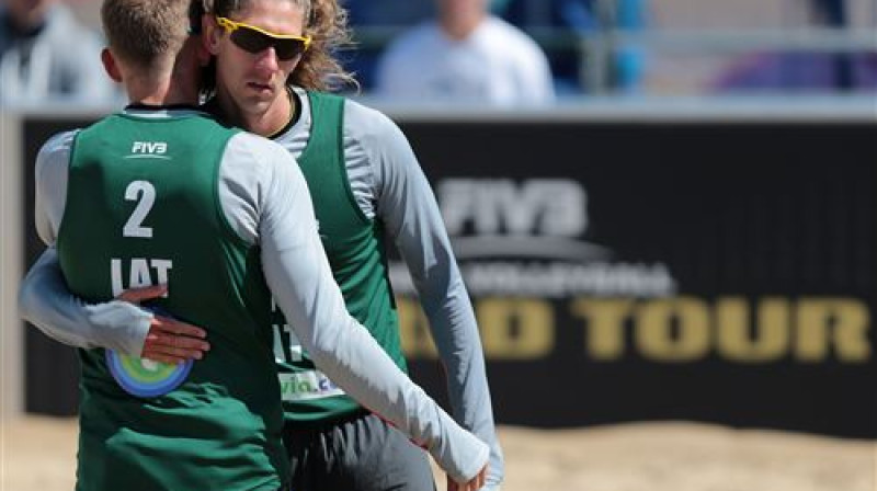 Jānis Šmēdiņš un Aleksandrs Samoilovs
Foto: FIVB