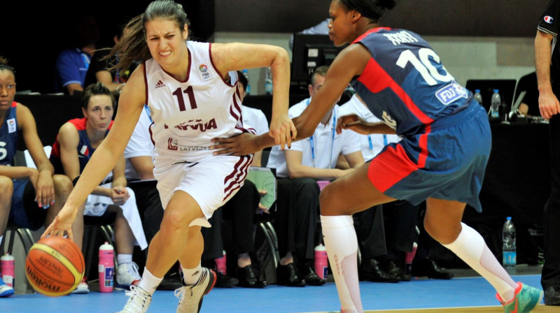 Ieva Krastiņa: 12 punkti un trīs atlēkušās bumbas zaudējumā pret Lielbritāniju
Foto: Romāns Kokšarovs, "Sporta Avīze", f64