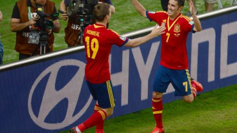 Načo Monreals un Davids Vilja
Foto:AFP/Scanpix