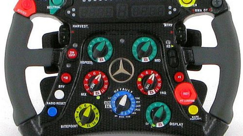 "Mercedes" F1 auto stūre
Foto: racingmodels.com
