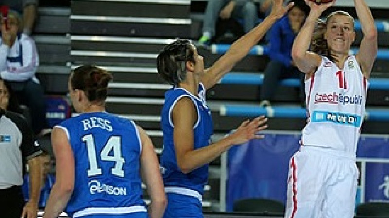 Katerina Elhotova ceturtdien regulāri apdraudēja Itālijas grozu
Foto: www.fibaeurope.com