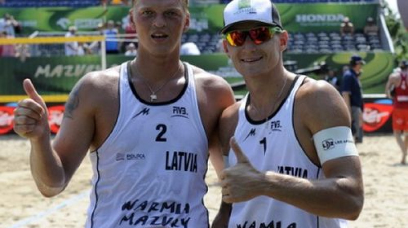 Jānis Pēda un Mārtiņš Pļaviņš
Foto: Romāns Kokšarovs, Sporta Avīze, f64