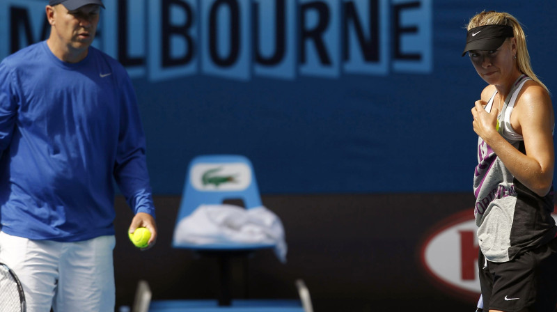 Tomass Hegšteds un Marija Šarapova Melburnā
Foto: Reuters/Scanpix