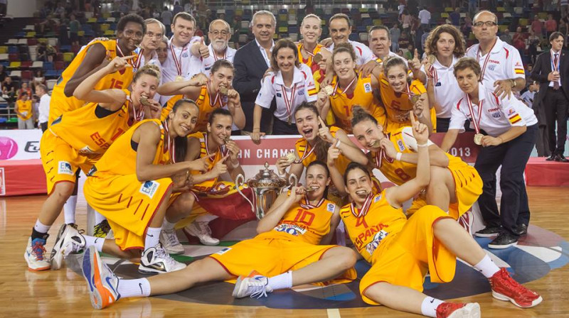 Spānijas basketbolistes ceturto reizi septiņu gadu laikā triumfēja Eiropas U20 čempionātā, turklāt paveica to trešo reizi pēc kārtas
Foto: www.fibaeurope.com