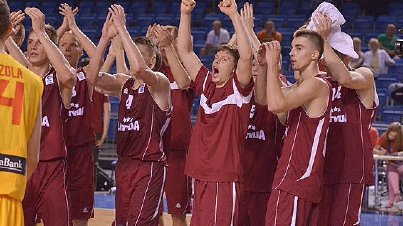 Latvijas U20 izlase - Eiropas sudraba komanda.
Foto: fibaeurope.com
