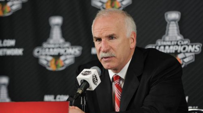 "Coach Q" jeb "Blackhawks" treneris Džoels Kvenevils
Foto:AFP/Scanpix