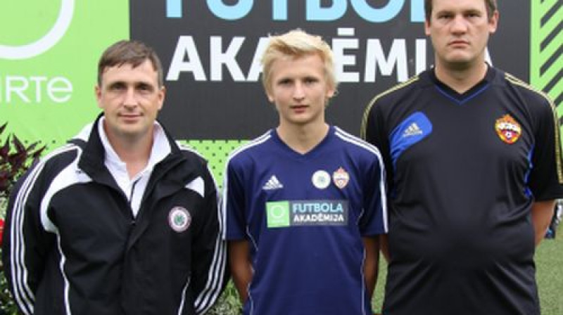 Dzintars Kazaks, Oskars Rubenis un Romāns Hrističs 
Foto: LFF