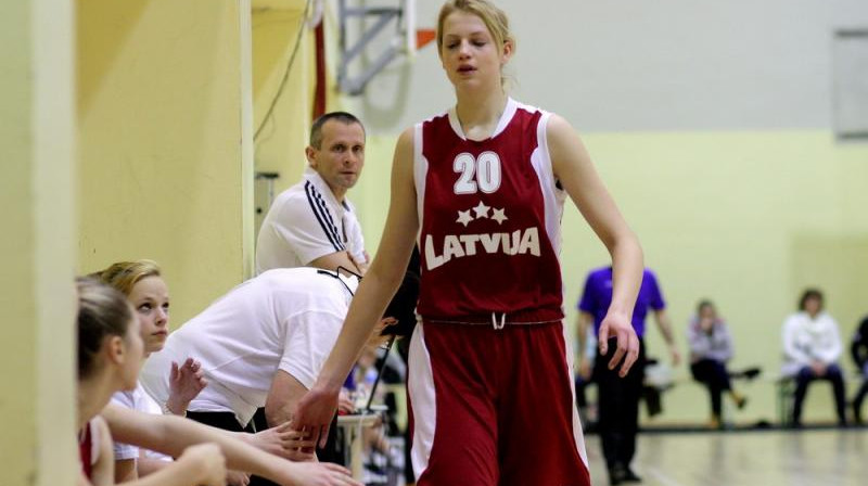 Latvijas U16 izlases centra spēlētāja Anna Dreimane
Foto: www.basket.ee