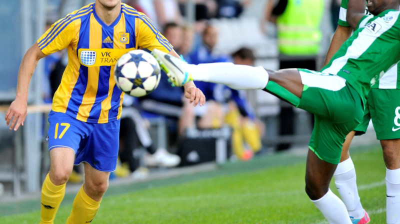 Haifas "Maccabi" barjera ventspilniekiem izrādījās pārāk augsta.
Foto: Romāns Kokšarovs/F64