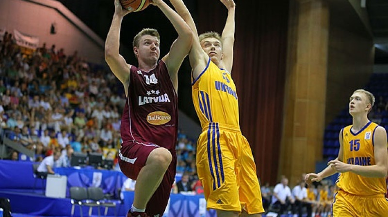 Zigmārs Raimo spēlē pret Ukrainu
Foto: www.fibaeurope.com