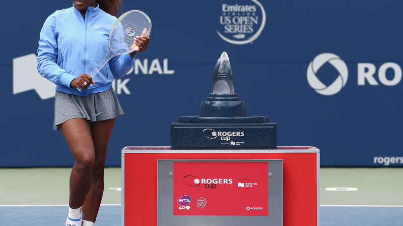 Serēna Viljamsa trešo reizi nepārspēta "Rogers Cup" turnīrā
Foto: AFP/Scanpix