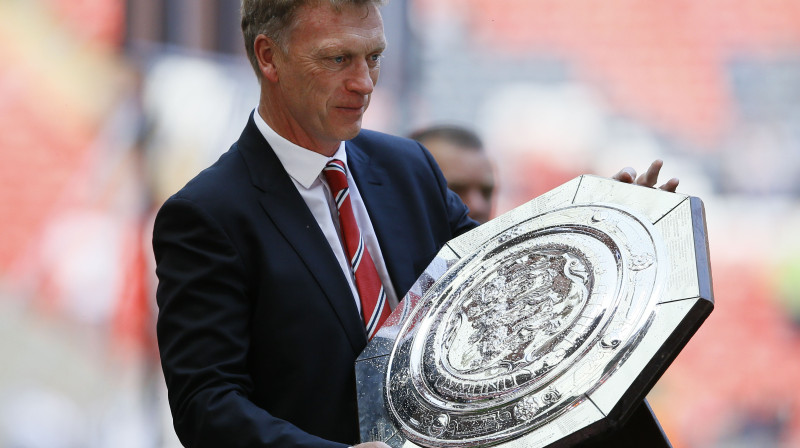 Deivids Moizs ar savu pirmo trofeju ("Community Shield") "Manchester United" galvenā trenera amatā
Foto: AP/Scanpix