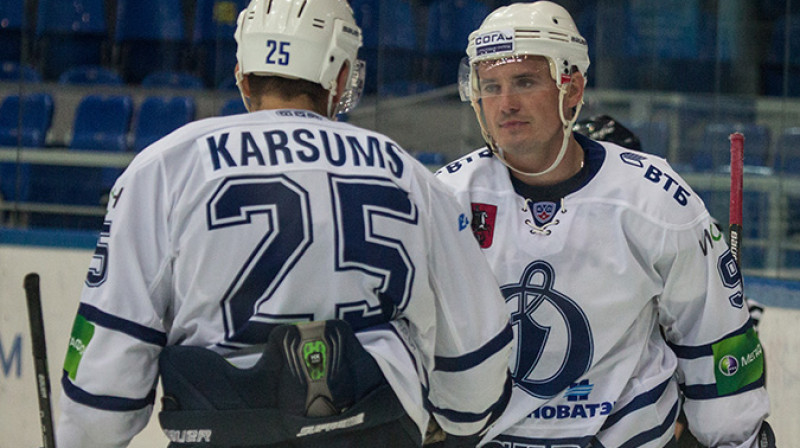 Mārtiņš Karsums un Aleksejs Cvetkovs
Foto: dynamo.ru