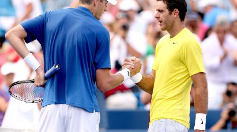 Džons Isners un "pazudušais" Huans Martins Del Potro
Foto: AFP/Scanpix