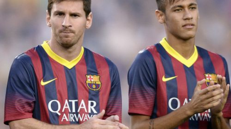 Dienvidamerikas superzvaigžņu duets Lionels Mesi un Neimārs
Foto: AP/Scanpix
