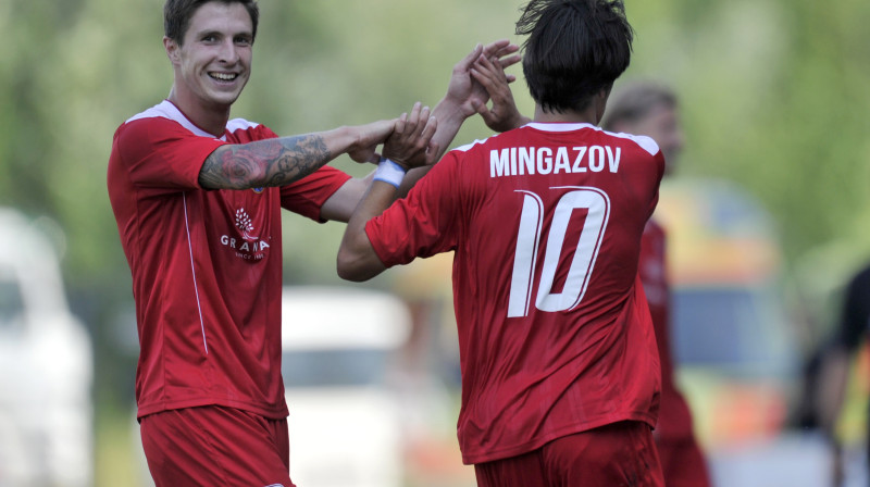 Ruslans Mingazovs guva "Skonto" uzvaras vārtus 
Foto: Romāns Kokšarovs, Sporta Avīze, f64