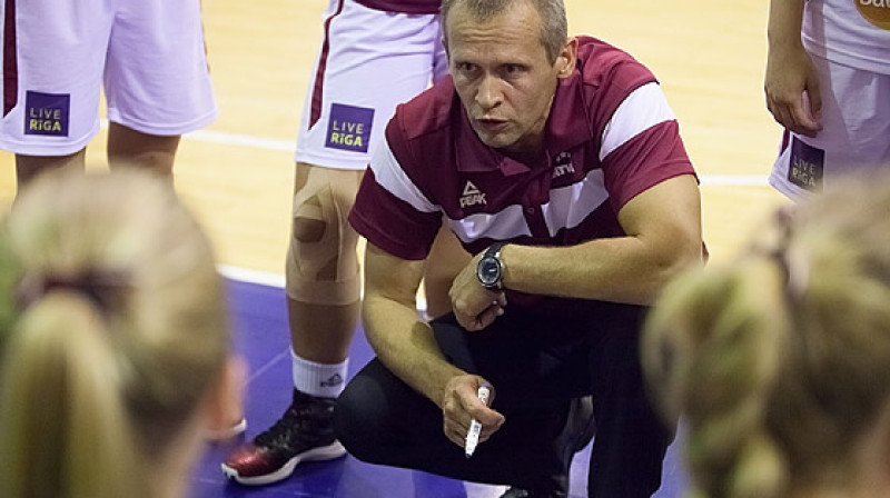 Latvijas U16 izlases treneris Ainārs Čukste.
Foto: fibaeurope.com