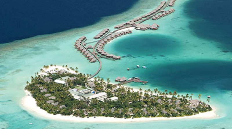 Constance Halaveli Maldives, skats no augšas
Foto: Iveta Apškrūma