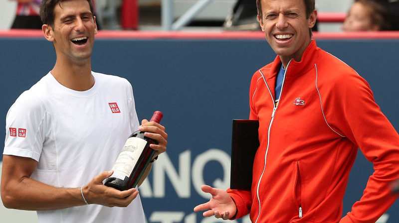 Daniels Nestors kopā ar Novaku Džokoviču Monreālā
Foto: AFP/Scanpix