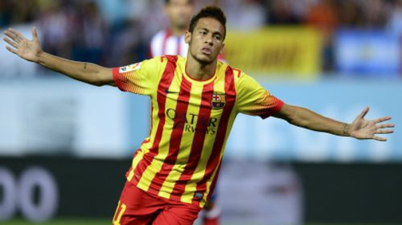 Neimārs atzīmē savus pirmos vārtus "Barcelona" rindās
Foto: AFP/Scanpix