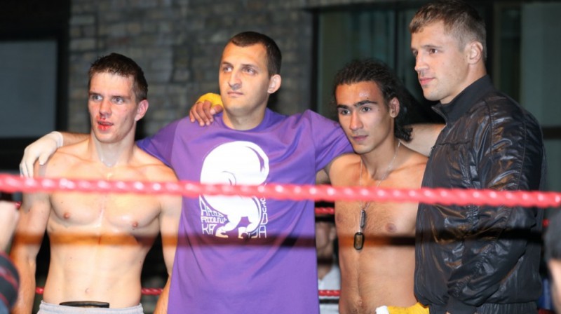 Pāvels Nazarovs (no kreisās), Rolands Mikalauskas, Gvido Seilis un Mairis Briedis
Foto: delfi.lv