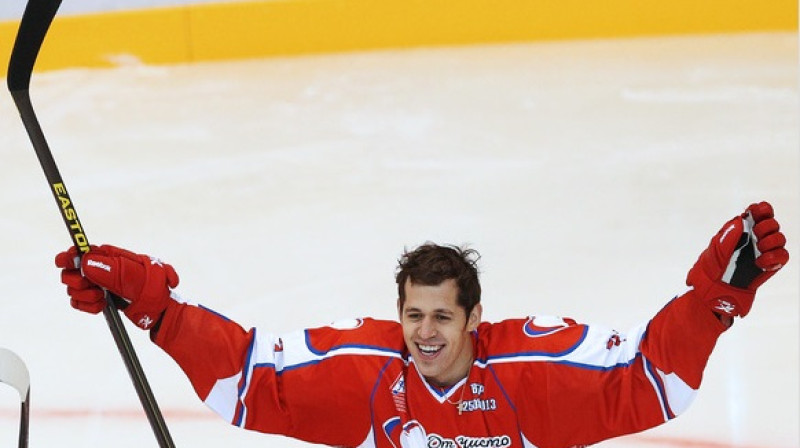 Jevgeņijs Malkins labdarības spēlē 25. augustā
Foto: ITAR-TASS/Scanpix