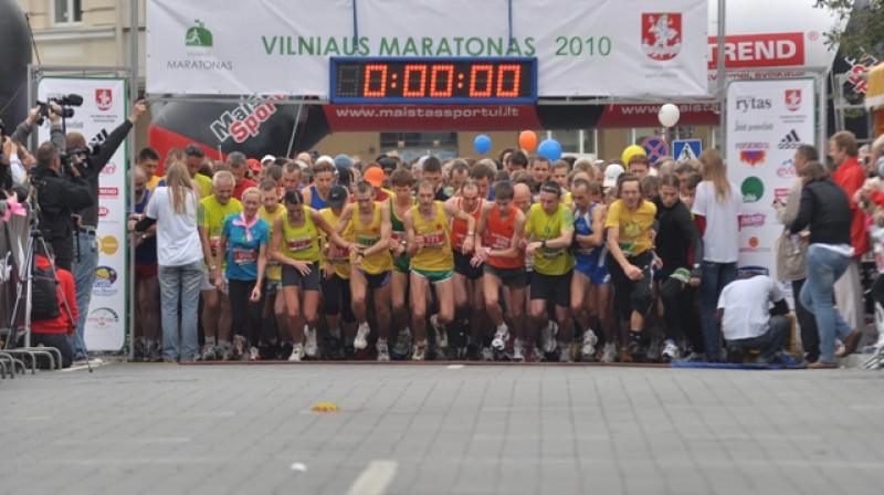 Viļņas maratona starts 2010. gadā
Foto: vilniusmarathon.lt