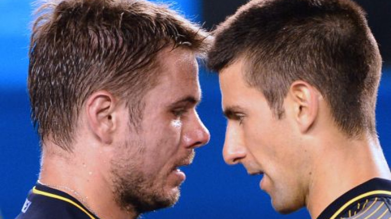 Stanislass Vavrinka un Novaks Džokovičs
Foto: AFP/Scanpix