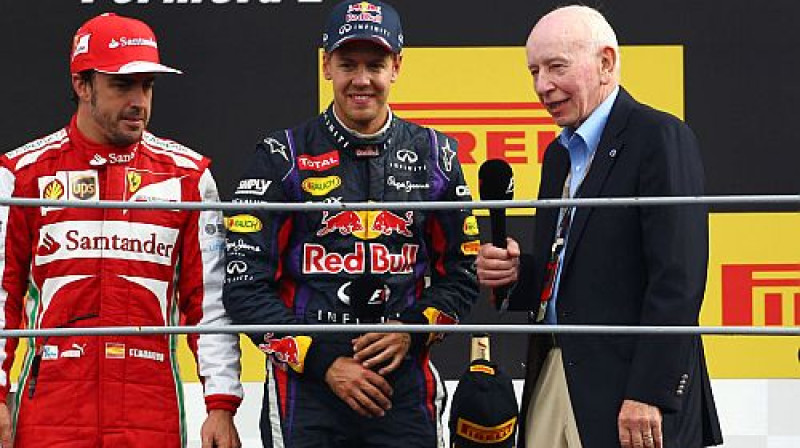 Alonso, Fetels un bijušais F1 čempions Sērtiss
Foto: Digitale/Scanpix