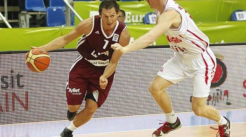 Latvijas kapteinis Jānis Blūms
Foto: Romāns Kokšarovs, "Sporta Avīze", f64