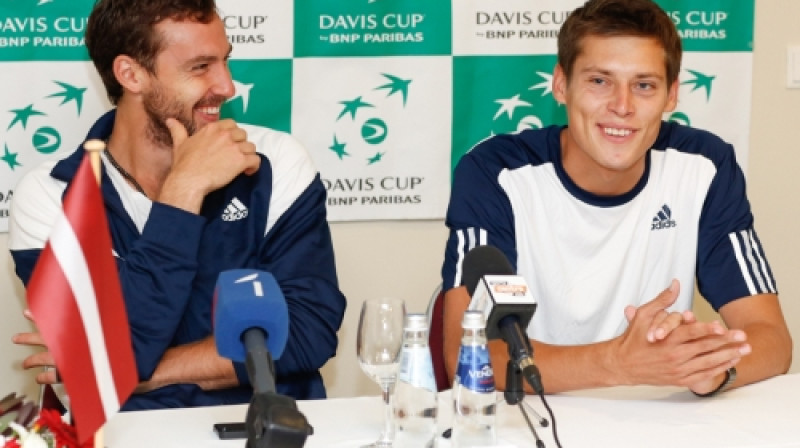 Ernests Gulbis un Kārlis Lejnieks
Foto: Kaspars Volonts, LTS