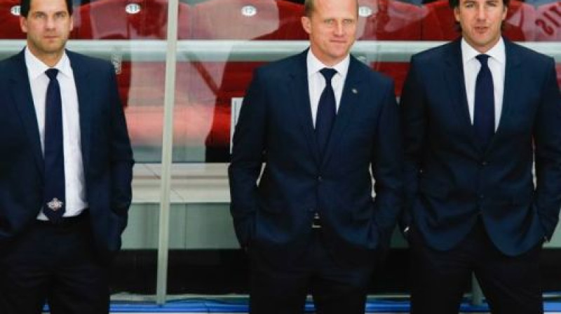 Artim Ābolam ir pamats smaidīt - Rīgas "Dinamo" sezonu sākusi ar četrām uzvarām un nav zaudējusi vairāk par vieniem vārtiem
Foto: Raimonds Volonts, Dinamo Rīga