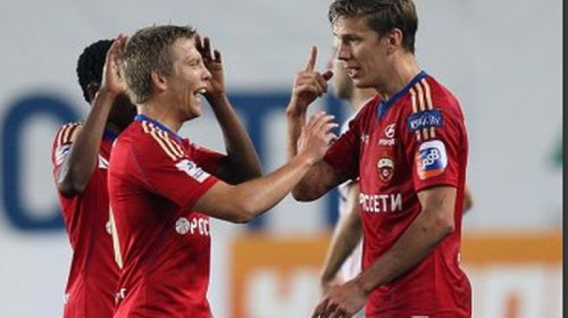 CSKA centra pussargu duetu veidos Aleksandrs Cauņa un Pontuss Vērnblūms?
Foto: Championat.com