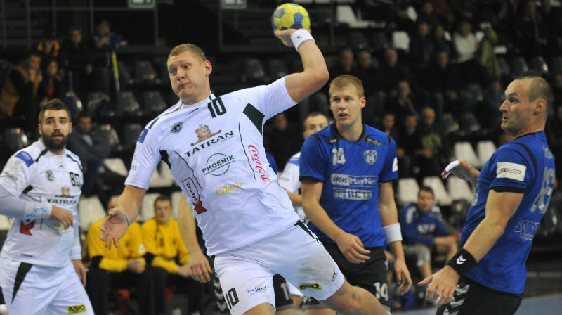 Dainis Krištopāns EHF kausa izcīņas grupu turnīrā šosezon guva 28 vārtus, bet SEHA līgā kļuva par rezultatīvāko regulārajā turnīrā. 
Foto: SITA