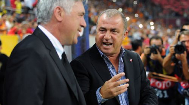 Karlo Ančeloti un Fatihs Terims
Foto: AP/Scanpix