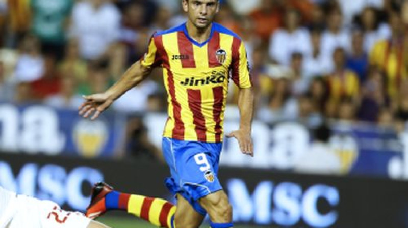 "Valencia" uzbrucējs Elders Poštiga
Foto:AFP/Scanpix