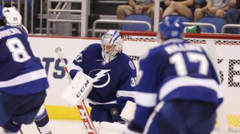 Kristers Gudļevskis "Lightning" vārtos
Foto:Lightning.nhl.com