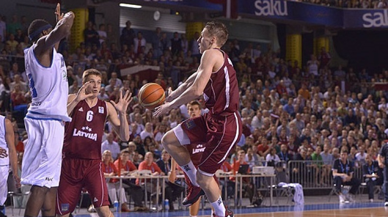 Kaspars Vecvagars vasarā nopelnīja vietu Eiropas U20 čempionāta simboliskajā piecniekā
Foto: www.fibaeurope.com