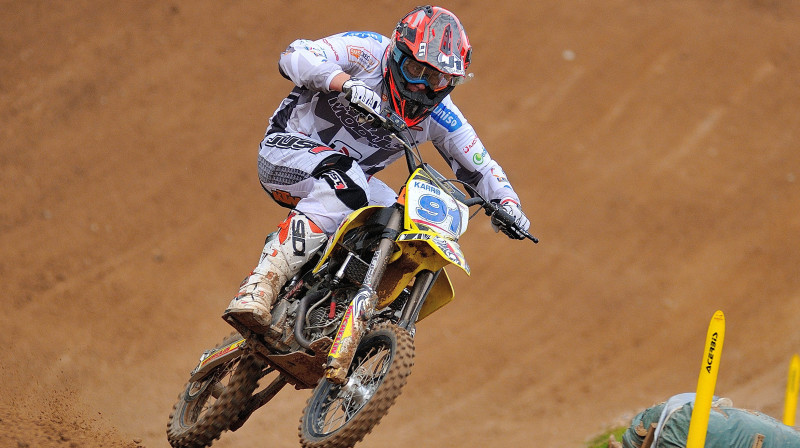 Matīss Karro uz Mini MX motocikla
Foto: Jānis Pastars