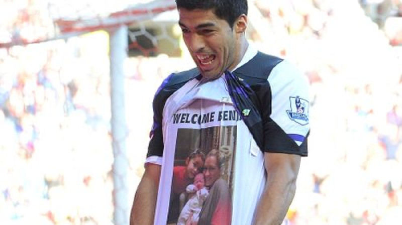 Luiss Svaress pēc vārtu guvuma
Foto: AFP/Scanpix