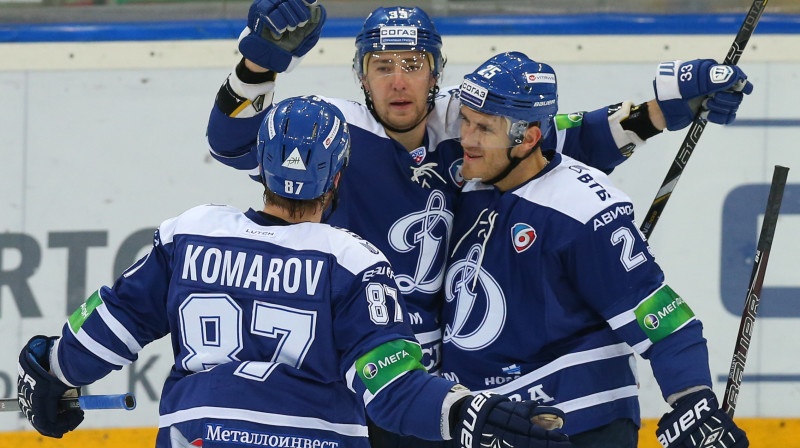 Mārtiņš Karsums (pa labi) kopā ar komandas biedriem
Foto:ITAR-TASS/Scanpix