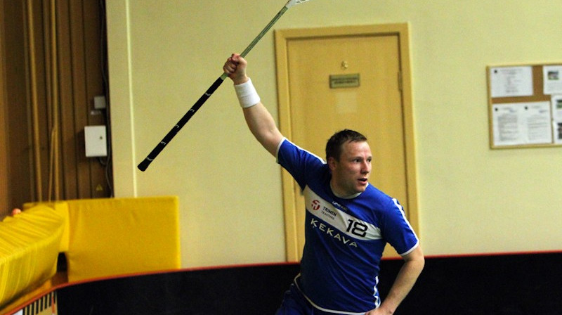 "Ķekavas" uzbrucējs Ēriks Akulovs
Foto: floorball.lv