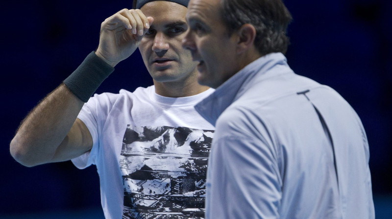 Rodžers Federers un Pols Anakone
Foto: Professional Sport/Scanpix
