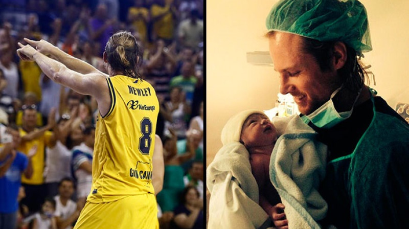 Breds Ņūlijs (Brad Newley) stundas laikā kļuva par tēvu un palīdzēja "Gran Canaria" uzvarēt ACB līgas spēlē
Foto: www.acb.com