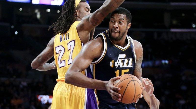 Uzbrukumā "Jazz" talants Deriks Feivorss 
Foto: AP/Scanpix