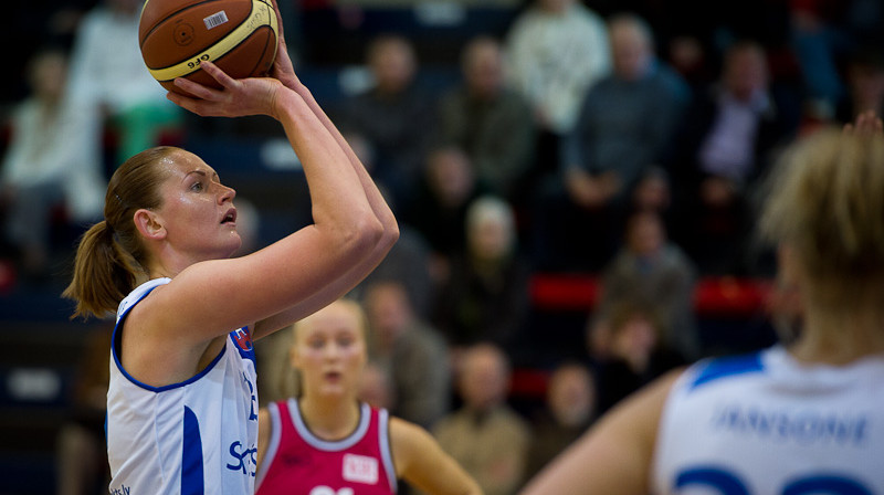 Aija Brumermane: otrais "double-double" Nordea Basketbola līgā
Foto: Zigismunds Zālmanis