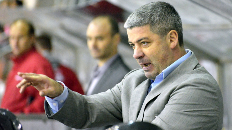 Latvijas U20 hokeja izlases galvenais treneris Leonīds Tambijevs
Foto: Juris Bērziņš-Soms